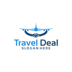Travel Deal Point logo template designs vector illustration