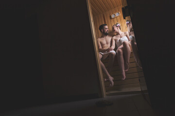 Fototapeta na wymiar Sauna session