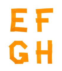 Obraz premium Letter symbols made of insulating tape