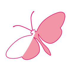 Beautiful butterfly silhouette icon vector illustration graphic design