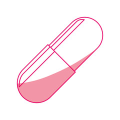 Pill medicine isolated icon vector illustration graphic design