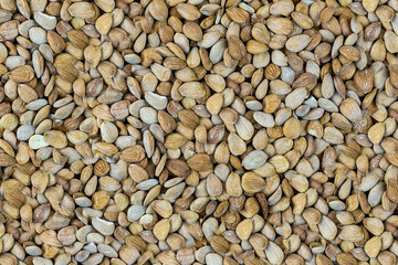 background dry salted almonds closeup delicious appetizer snacks