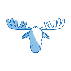 Fototapeta na wymiar moose antler animal natural wildlife image vector illustration