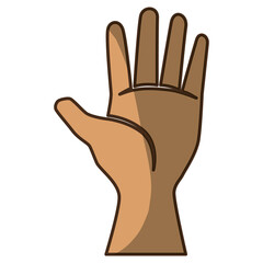 Fototapeta premium Hand with palm open icon vector illustration graphic design