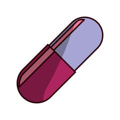 Pill medicine isolated icon vector illustration graphic design