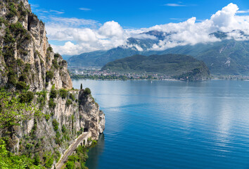 Summer view over of lake Garda in Italy, Europe