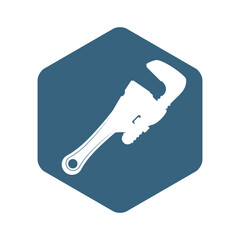 Wrench tool adjustable icon vector illustration graphic design