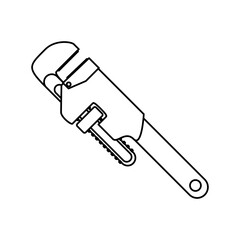 Wrench tool adjustable icon vector illustration graphic design