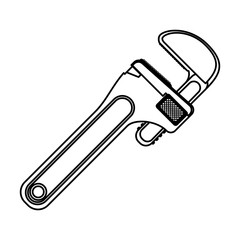 Wrench tool adjustable icon vector illustration graphic design