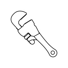 Wrench tool adjustable icon vector illustration graphic design