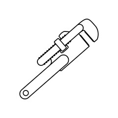Wrench tool adjustable icon vector illustration graphic design