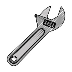 Wrench tool adjustable icon vector illustration graphic design