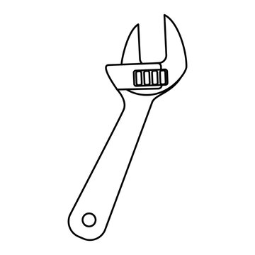 Wrench tool adjustable icon vector illustration graphic design