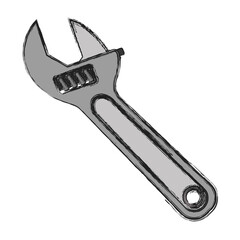 Wrench tool adjustable icon vector illustration graphic design