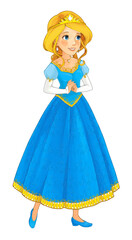 cartoon princess character - smiling and beautiful woman / illustration for children