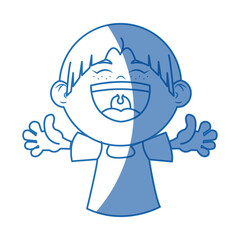 cartoon happy girl celebration smiling image vector illustration