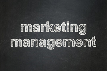 Obraz premium Marketing concept: Marketing Management on chalkboard background