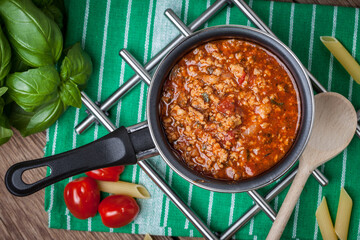 Mediterranean meal preparation.