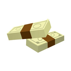 stack money banknote dollar cash icon vector illustration
