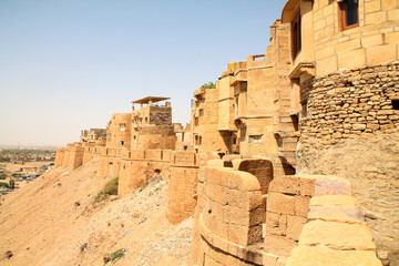 Outside view of the city fort in Jaisalmer, India