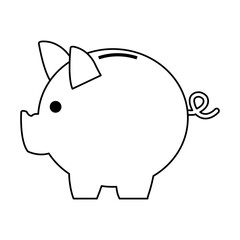 moneybox piggy safe deposit banking vector illustration