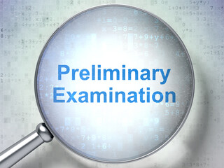 Learning concept: Preliminary Examination with optical glass
