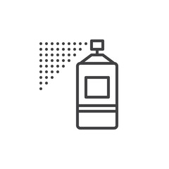 Spray can line icon, outline vector sign, linear style pictogram isolated on white. Symbol, logo illustration. Editable stroke. Pixel perfect
