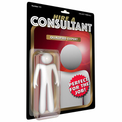 Consultant Action Figure Expert Experienced Professional 3d Illustration