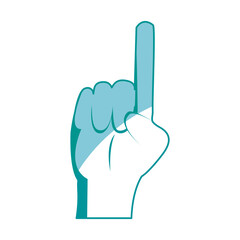 drawing hand man pointing gesture vector illustration