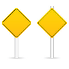 road traffic sign in yellow empty set illustration