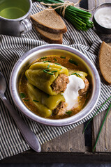 Green pepper stuffed