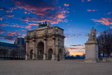 Obraz premium Arc de Triomphe at the Place du Carrousel in Paris