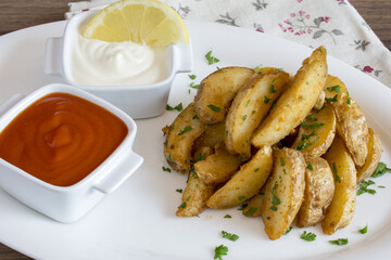 French fries served on a plate