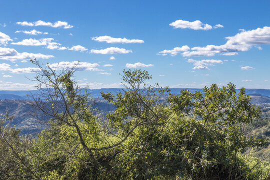 Valley Of A Thousand Hills Against Blue Cloudy Sky