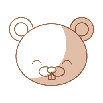 cute shadow beaver cartoon graphic design icon