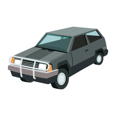 suv car cartoon modern vehicle transport vector illustration