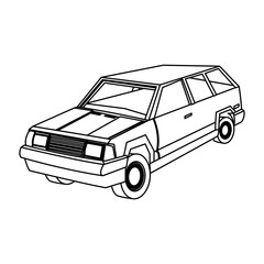 suv car sport utility vehicle cartoon vector illustration