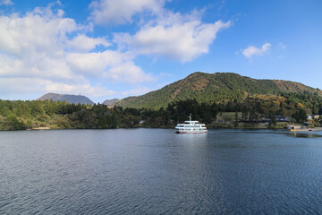 The Boat In Ashi Lake,Japan.