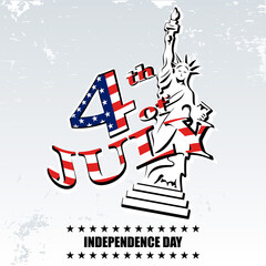 Fototapeta na wymiar Independence day USA
