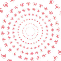 heart round seamless pattern abstract decoration element vector illustration