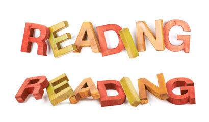 Word made of wooden letters isolated