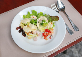 Fresh vegetable salad.