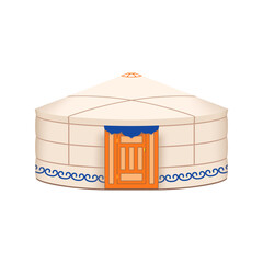Yurt of nomads. Vector illustration.