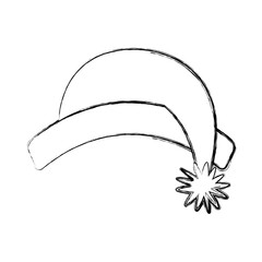 cute sketch draw christmas hat vector graphic design