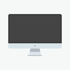 Realistic computer monitor isolated