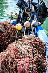 Naklejka premium buoys and fishing nets