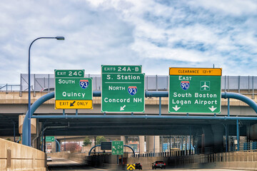 Road indicator plates in Boston
