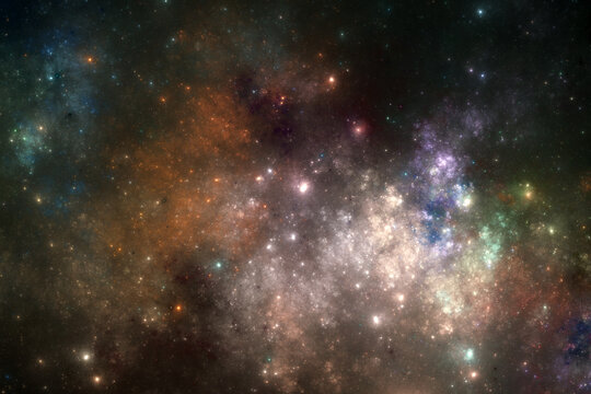 Deep space stars illustration, fantasy universe
