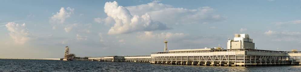 Fototapeta na wymiar LNG terminal in the Baltic Sea, Swinoujscie, Poland