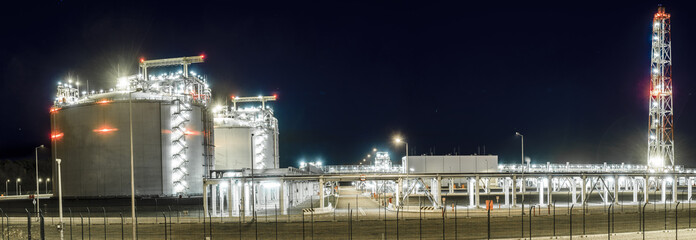 Panoramic image of the LNG Terminal in Swinoujscie in Poland © Mike Mareen